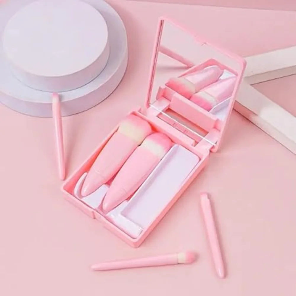 5 Pcs Makeup Brush With Mirror